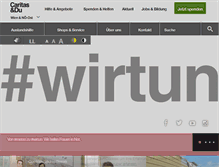 Tablet Screenshot of caritas-wien.at